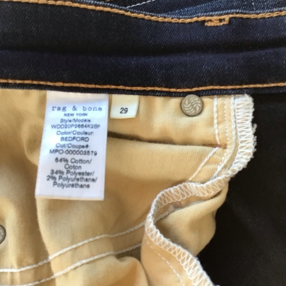 Rag & Bone Nina High Rise Skinny Bedford Denim Jeans - Picture 8 of 12